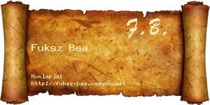 Fuksz Bea névjegykártya